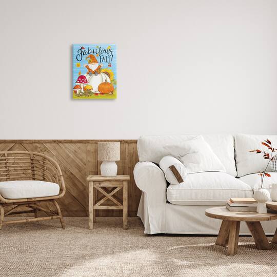 Stupell Industries Fabulous Fall Gnome Canvas Wall Art